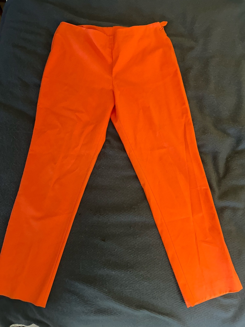 Adrienne Vittadini Cropped Bright Orange Ankle Pants